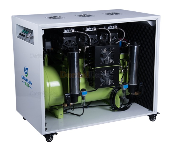 Greeloy&reg; GA-83X 2400W/3HP Silent Dental Oilless Air Compressor with Silent Cabinet
